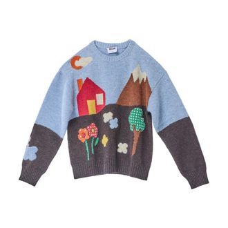 Moschino Round-neck Knitwear, female, Multicolor, Size: XS Maglia Piccolo