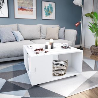Vicco Mesa De Centro Anton, Blanco, 80 X 80 Cm Vicco