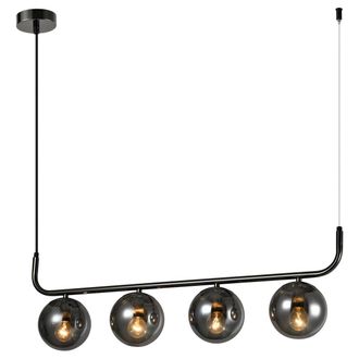 OEM Lampada Da Tavolo In Grafite Con Sfere In Vetro Fum&eacute; 4xe14 10w Alisa Light Prestige