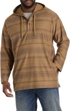 O'Neill Big & Tall Bavaro Striped Pullover Hoodie in Khaki at Nordstrom, Size 3X Big