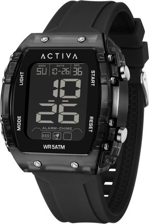 Invicta Activa x Invicta Digital ACW8108-005 Heren Horloge - Quartz Uurwerk - Plastic met zwarte Wijzerplaat - 45mm