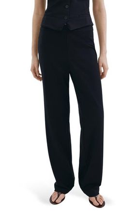 Mango Wide Leg Pants in Navy at Nordstrom, Size X-Small