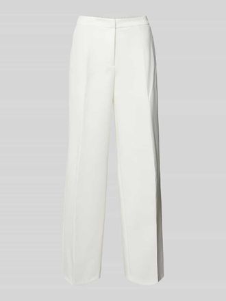 s.Oliver Black Label Regular Fit Weite Hose mit B&uuml;gelfalten in Weiss, Gr&ouml;&szlig;e 34/32