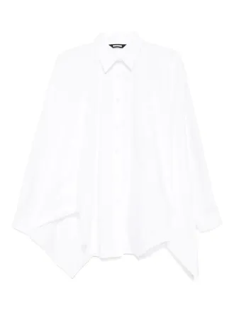Moohong square-sleeved shirt - White