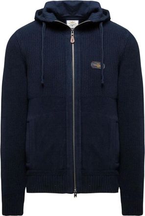 Aeronautica Ma1671Ul Full-Zip Vest - Heren - Truien - Blauw - Maat: L Katoen