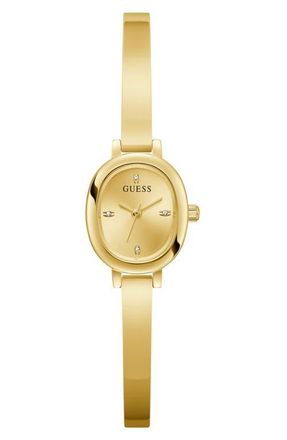 Guess Oblong Crystal Marker Watch, 21mm in Gold Tone at Nordstrom