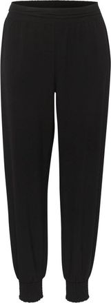 Cream Relaxed Fit Harem Pant in Pitch Black - Dames - Sweatpants - Zwart - L - Polyester - Broeken