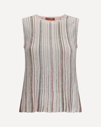 Missoni Sleeveless ribbed sequin Top Female 40