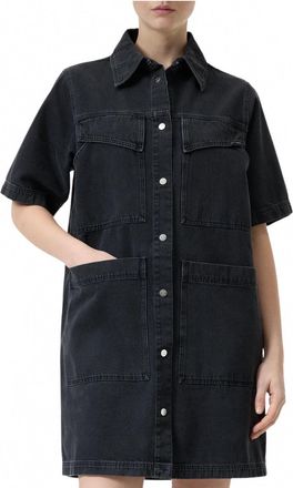 Closed Womens Short Denim Dress In Dark Grey