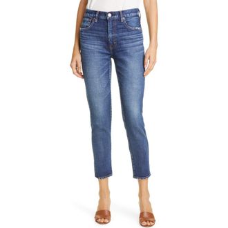 Moussy Cameron Ankle Skinny Jeans in Dark Blue at Nordstrom, Size 24