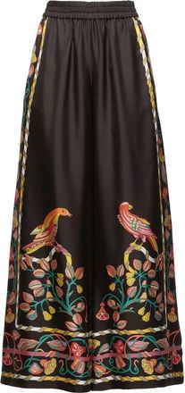La DoubleJ high-waisted palazzo trousers - women - Silk - S - Black