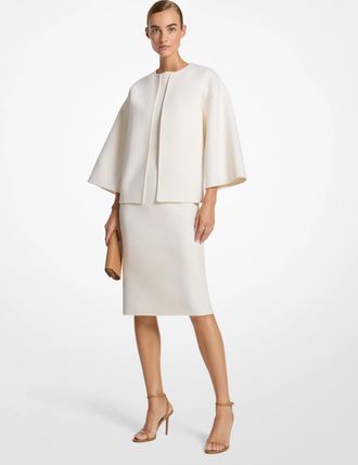 Michael Kors Double Faced Wool Kimono Jacket