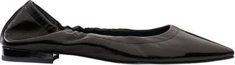 Margaux Eyewear The Roma Ballet Flat in Black Crinkle Patent at Nordstrom, Size 38.5