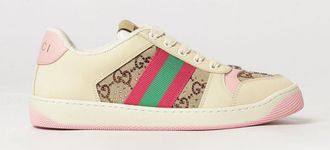 Gucci Sneakers basse Screener in pelle e cotone con monogramma GG jacquard