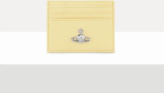 Vivienne Westwood Flat Card Holder Pu Smooth Pastel-yellow One Size Women