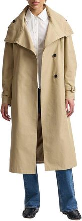 Avec Les Filles Funnel Neck Slouchy Trench Coat
