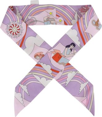 Herm&egrave;s Carres Volants Silk Twilly Scarf