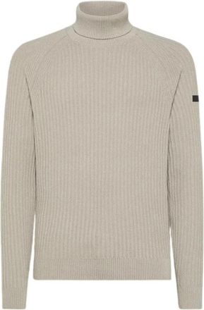 Roberto Ricci Design Fluweel geribbelde coltrui trui - Heren - Coltruien - Beige - XL - Truien & Vesten
