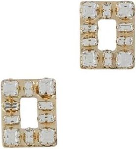 Roger Vivier Tres Vivier Strass Micro Oorbellen - Dames - Oorbellen - Geel - ONE Size - Accessoires