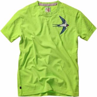 Relwen Mens Barn Swallow Short Sleeve Tee In Lime