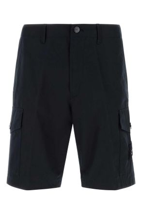 Stone Island Midnight Blue Cotton Bermuda Shorts