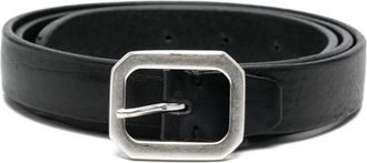 Alberto Luti Leren gespriem - Zwart