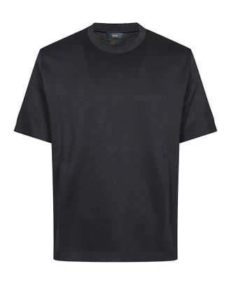 Herno Superfine Cotton T-Shirt With Classic Round Neckline
