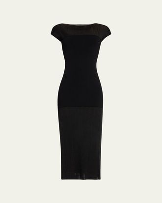 House of Dagmar Contrast Knit Maxi Dress