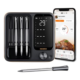 OEM Termometro Per Carne, Sonde Wireless, Connettivit&agrave; Con App Smart, 4 Sonde