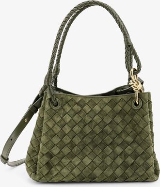 Bottega Veneta Borsa a spalla Parachute in suede con motivo Intrecciato - BOTTEGA VENETA - gender_Woman