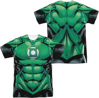 Gildan Green Lantern Uniform (Front/Back Print) Short Sleeve Adult Poly Crew Tee / T-Shirt