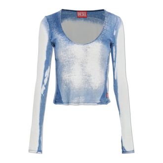 Diesel Dames, Tops, Blauw, Maat: M Katoen