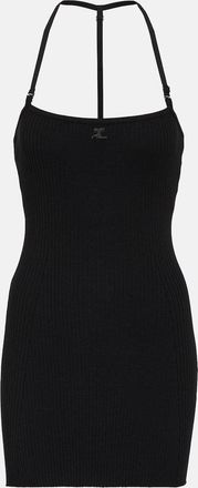 Courrèges Ribbed-knit minidress