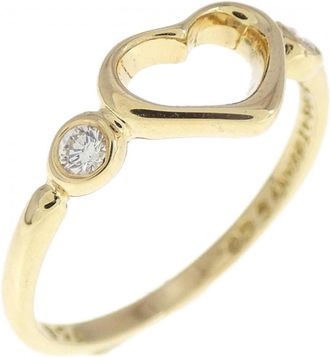 Tiffany & Co. Open Heart Yellow Gold Anniversary Ring (Pre-Owned)