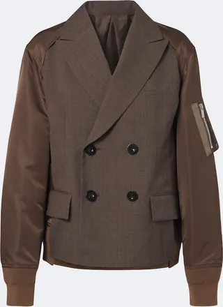 sacai Chaqueta cruzada de lana