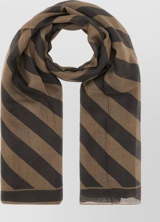 Fendi linen and wool scarf