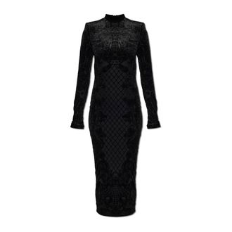 Balmain Abito in Velluto - - Dresses - Donna - Nero - S