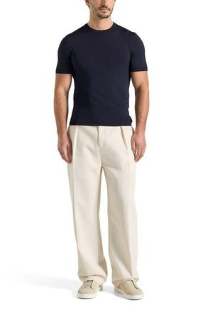 Mani&egrave;re De Voir Ellis Luxe Knitted T-Shirt in Navy at Nordstrom, Size Medium