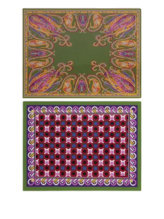 Etro Home Caricabatterie con fantasia (2 pezzi) - Rosso