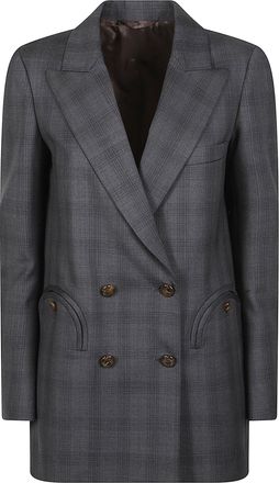 Blaz&eacute; Milano Dark Grey Bravado Everyday Double-Breasted Wool Blazer