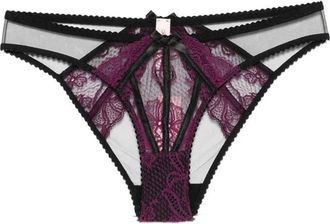 Agent Provocateur Rozlyn Lace Brief - Dames - Bikinis - Paars - 2XL - Katoen - Badmode