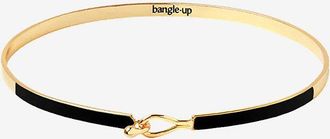 Bangle Up Emaillierter feiner Armreif Lily Noir Carbon - 3 mm