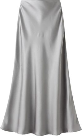 Generic Womens Satin High Waist Skirt,Silk Skirts for womenSummer Casual Sexy Midi Length Elastic Skirt (Light Grey,XL)