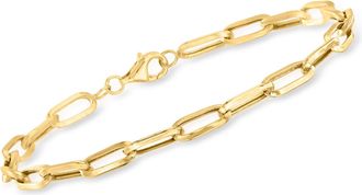 Canaria Canaria 10kt Yellow Gold Paper Clip Link Bracelet