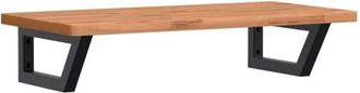 vidaXL Basin Shelf Wall Mounted Steel and Solid Wood Beech Vidaxl