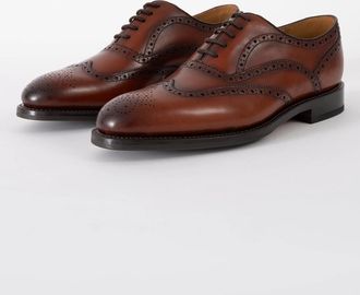 Oliver Sweeney Mens Oliver Sweeney Hunstanton Hand Antiqued Calf Leather Mens Oxford Shoes - Cognac - Brown - Size: 10