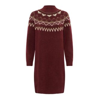 Cream Carbernet Island Jurk - Dames - Jurken - Rood - Maat: XL