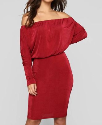 Ramy Brook Louisa Long Sleeve Dress In Soiree Red