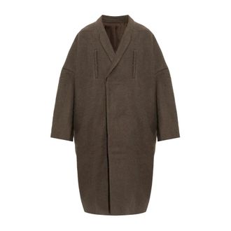 Rick Owens Poiret Coat - - Coats - Uomo - Marrone - M