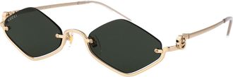 Gucci Womens Sunglasses Gg1604s Gold-Grey Gold-Gold-Grey Metal Gold/gold/grey